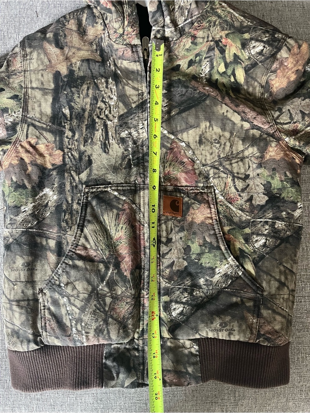 Carhartt Kids' Camo Hooded Jacket - Realtree Green size M 10-12 - Picture 4 of 5